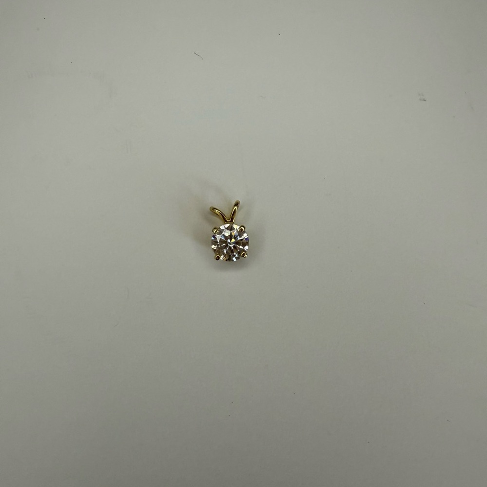 Gold and Moissanite Pendant